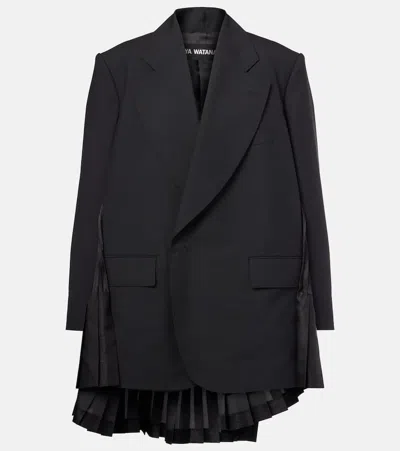 JUNYA WATANABE PLEATED WOOL BLAZER DRESS