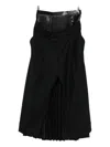 Junya Watanabe Pleated Wool Trousers In Black
