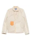 Junya Watanabe Modern High Collar Jacket Front Pockets In Neutral