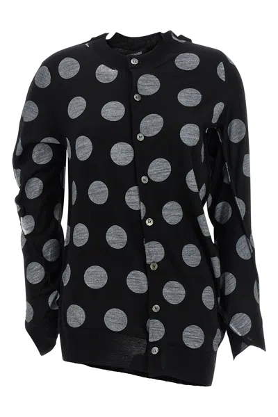 Junya Watanabe Polka Dot Maxi Cardigan In Multi