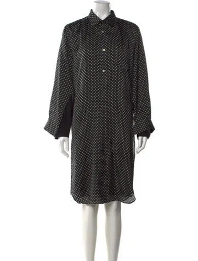 Pre-owned Junya Watanabe Polka Dot Print Knee-length Dress In Black