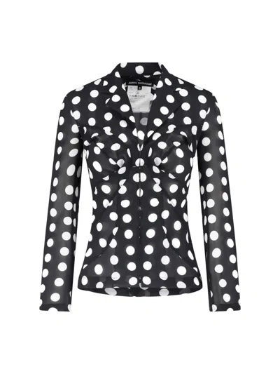 Junya Watanabe Polka Dot Shirt In Black