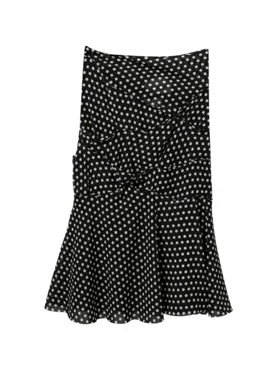 Junya Watanabe Polka Dot Skirt In Black
