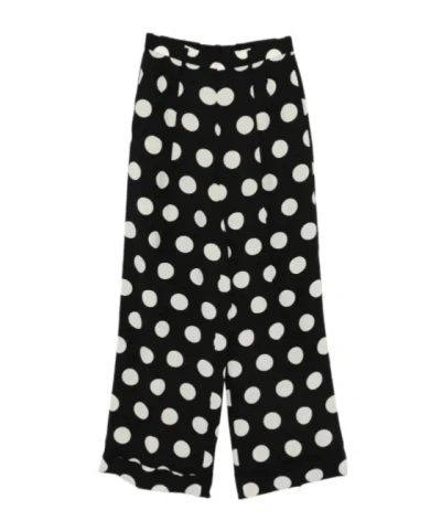 Junya Watanabe Polka Dot Trousers In Black