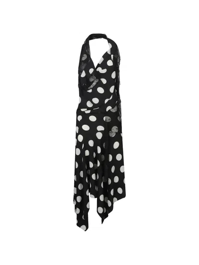 Junya Watanabe Lace-detail Midi Dress In Animal Print