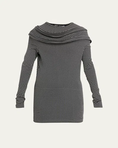 Junya Watanabe Polka-dot Jersey Long-sleeve T-shirt In Multi