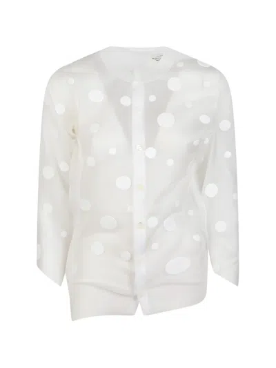 Junya Watanabe Polka-dot Knitted Cardigan In Multi