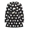 Junya Watanabe Polyester Printed Georgette Top In Black