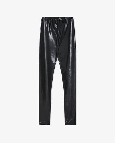 Junya Watanabe Polyester Stretch Glitter Foil Legging In Black