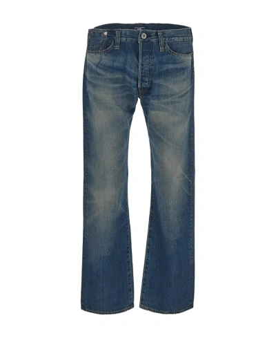 Junya Watanabe Pop-art Patch Straight Jeans In Blue