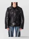 Junya Watanabe Premium Leather Biker Jacket Belt In Black
