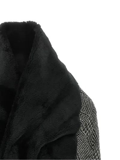 Junya Watanabe Oversized Draped Prince Of Wales Jacket In Multi