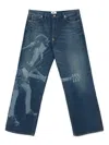 Junya Watanabe Graphic Print Trousers With Adjustable Strap And Five Pockets