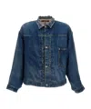 Junya Watanabe Printed Denim-effect Jacket In Blue