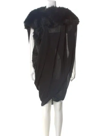 Pre-owned Junya Watanabe Printed Knee-length Dress In Black