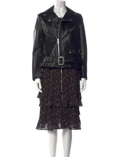 Pre-owned Junya Watanabe Printed Knee-length Dress In Black