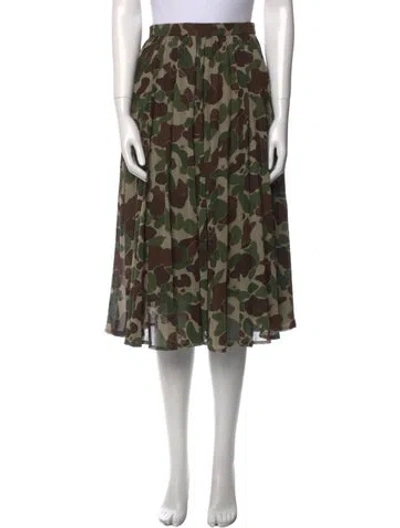 Pre-owned Junya Watanabe Printed Knee-length Skirt In Brown