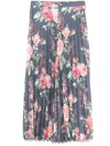 Junya Watanabe Printed Midi Skirt In Blue