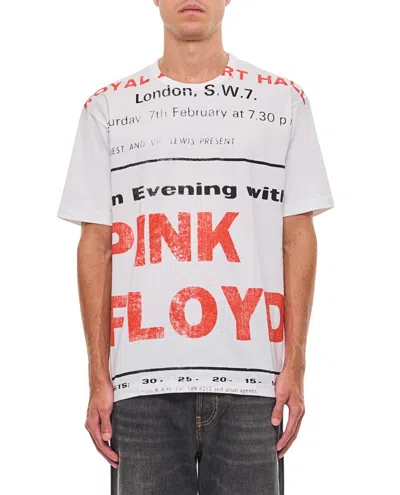 Junya Watanabe Printed Pink Floyd Cotton T-shirt In White