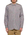 Junya Watanabe Man Paisley Printed Curved Hem Shirt