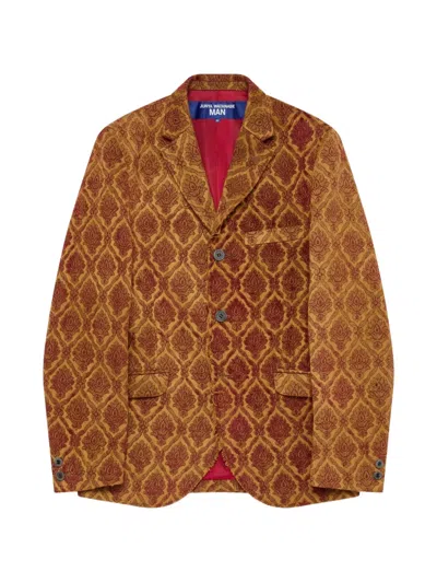 Junya Watanabe Printed Single-breasted Blazer In Brown