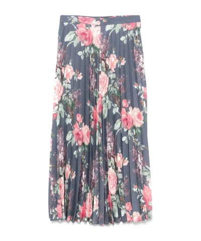 JUNYA WATANABE JUNYA WATANABE FLORAL DETAILED PLEATED SKIRT