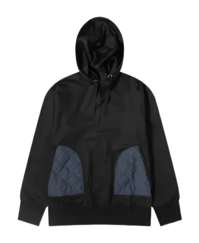 Junya Watanabe Pull Rope Hooded Sweater In Black