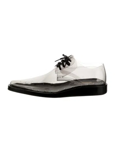 Pre-owned Junya Watanabe Pvc Lasercut Accents Oxfords In Clear/grey
