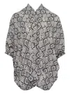 Junya Watanabe Python-print Georgette Blouse In Gray