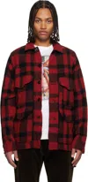 Junya Watanabe Checked Press-stud Shirt Jacket In Multi