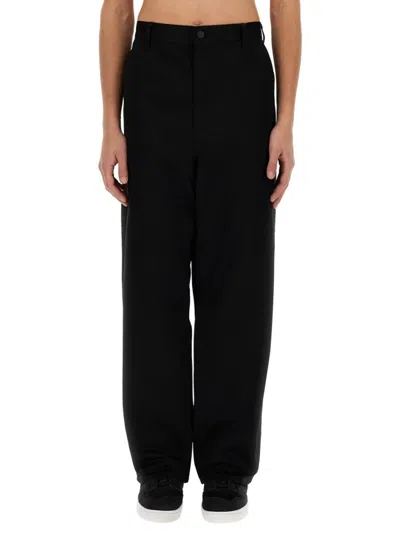 Junya Watanabe Relaxed Fit Cotton Pants With Straight Leg Design In Black