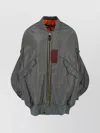 Junya Watanabe Relaxed Fit Jacket With Front Pockets And Ribbed Cuffs In Gray