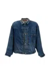 Junya Watanabe Printed Denim-effect Jacket In Blue