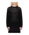 Junya Watanabe Pullover Mit Lochstrickmuster In Black