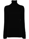 Junya Watanabe Ribbed Wool Turtle-neck Sweater In Black