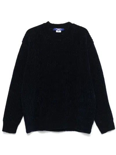 Junya Watanabe Ribbed Wool-blend Sweater In Black
