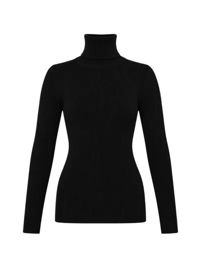 Junya Watanabe Ribbed-knit Roll-neck Sweater In Black