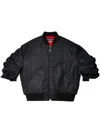 Junya Watanabe Rolled-sleeves Bomber Jacket In Black