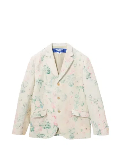 Junya Watanabe Rose-print Blazer In Neutral