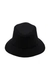 Junya Watanabe Wool Blend Round Crown Hat Structured In Black