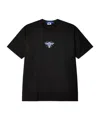 Junya Watanabe Intricate Print Design Black Cotton T-shirt In Black