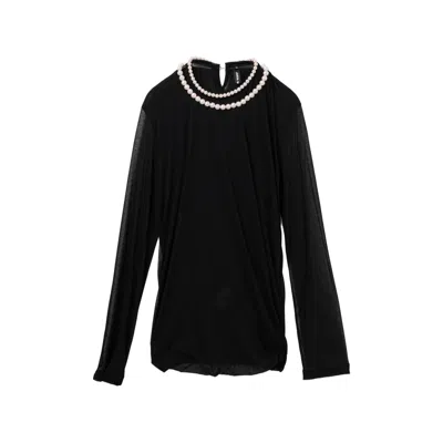 Junya Watanabe Round-neck T-shirt In Black
