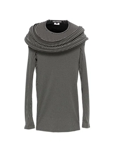 Junya Watanabe Ruffled Round Neck Cover-up In Grey