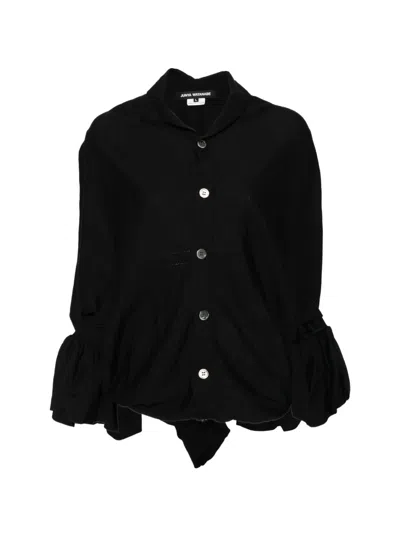 Junya Watanabe Ruffled-sleeve Cardigan In Black