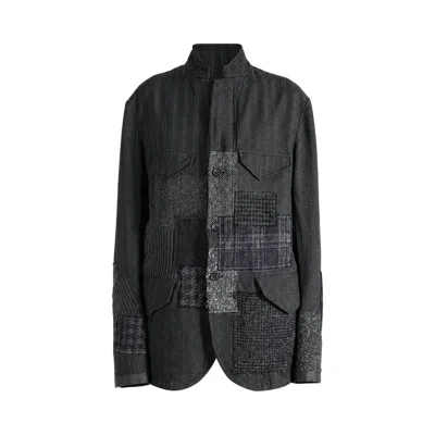 Pre-owned Junya Watanabe Sashiko Patchwork Jacket 'grey/white' | Men's Size L