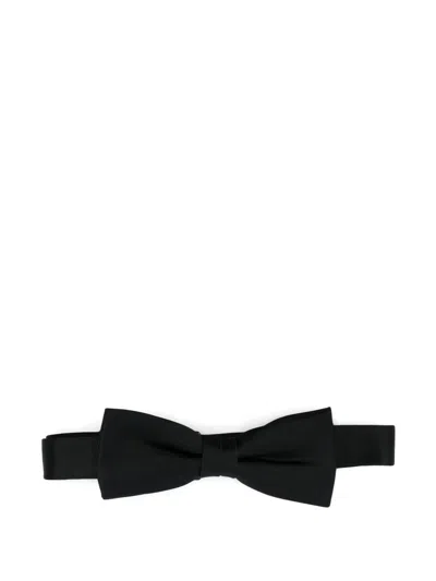 Junya Watanabe Satin Bow Tie In Black