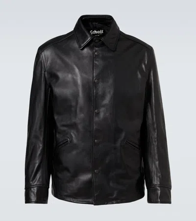 Junya Watanabe Schott Leather Jacket In Black
