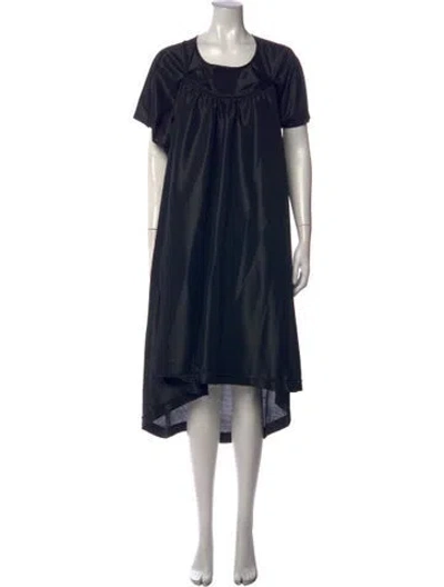 Pre-owned Junya Watanabe Scoop Neck Midi Length Dress In Blue