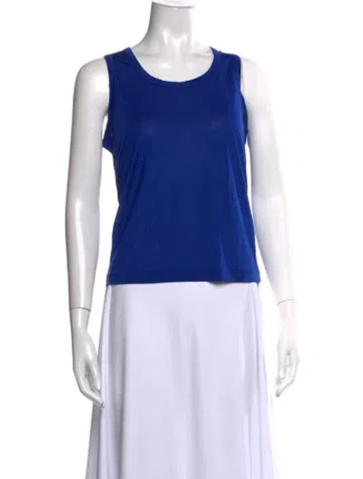 Pre-owned Junya Watanabe Scoop Neck Sleeveless Top In Blue