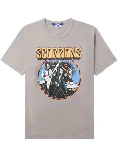 Junya Watanabe Scorpions Graphic-print Cotton T-shirt In Grey
